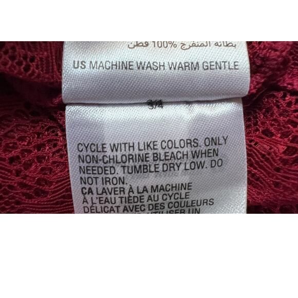 I.N.C. INTERNATIONAL CONCEPTS WOMENS LACE PLUNGE BODYSUIT MARASCHINO RED XXLARGE - Picture 10 of 11